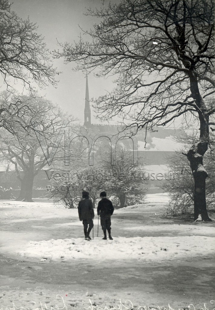Forest at end of James Lane in Winter, c1930