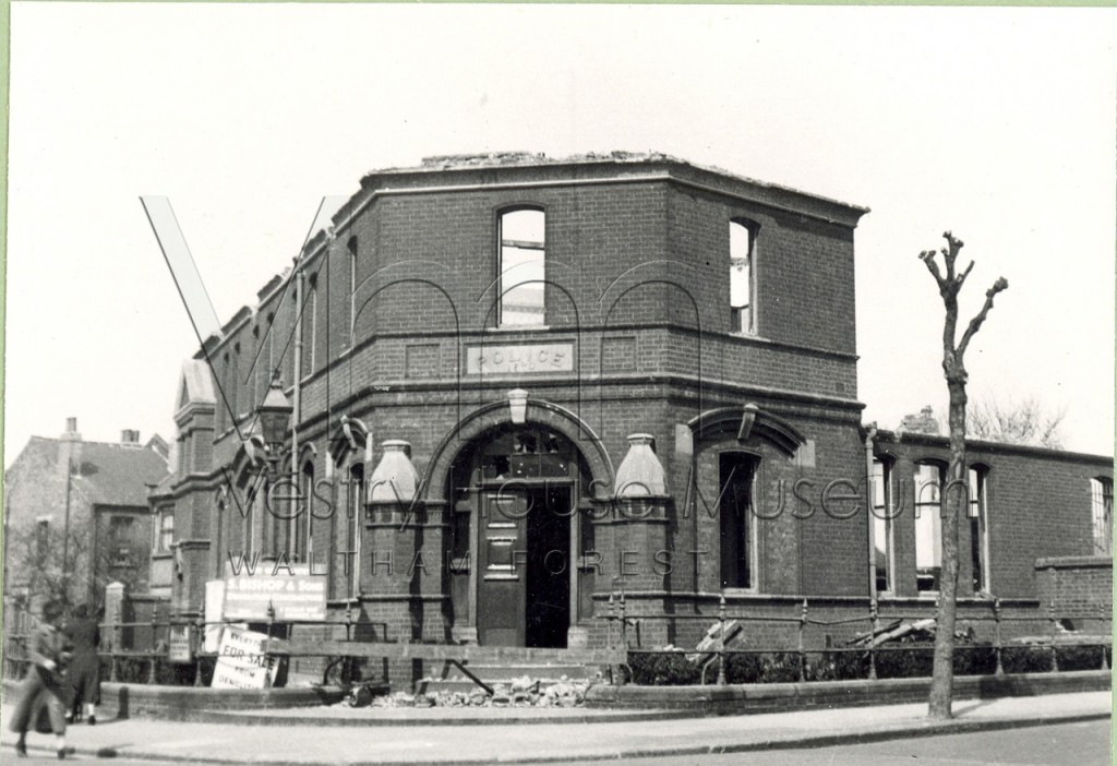 Leyton Police Station Francis Road during demolition in 1939