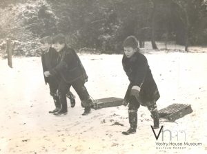 Sledging in Epping Forest, 1957
