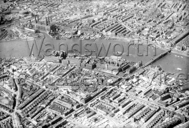 Riverside: east and west of Battersea Bridge- 1961