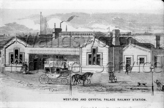West-end and Crystal Palace Railway Station (Queenstown Road)  –  C1850