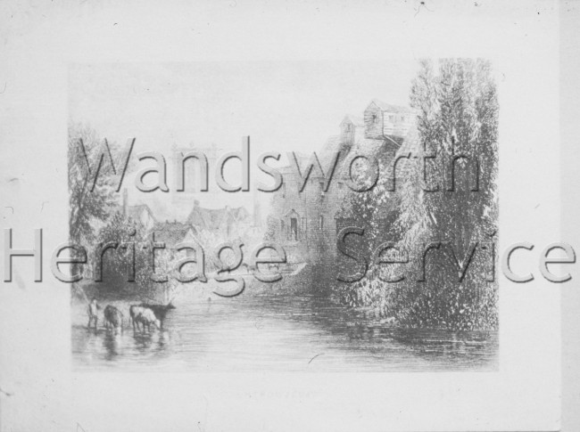 Middle Mill, River Wandle, –  C1850