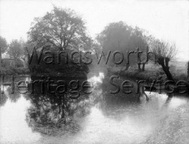 Island in the River Wandle at Steerforth Street, Wandsworth- 1950
