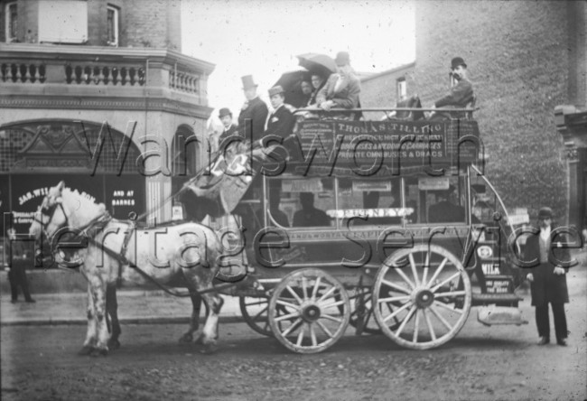 Thomas Tilling’s bus, from Clapham Junction to Wimbledon Station, –  C1903