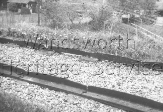 Surrey Iron Railway: track on the Croydon, Merstham and Godstone Branch line- 1959