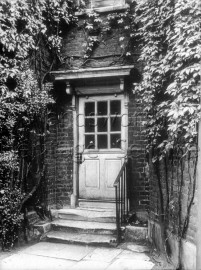 Hollyhurst, 13 Clapham Common North Side, view of Front Door and Steps  –  C1910