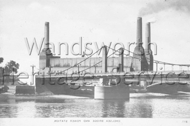 Battersea Power Station, Grosvenor Road railway bridge –  C1936.