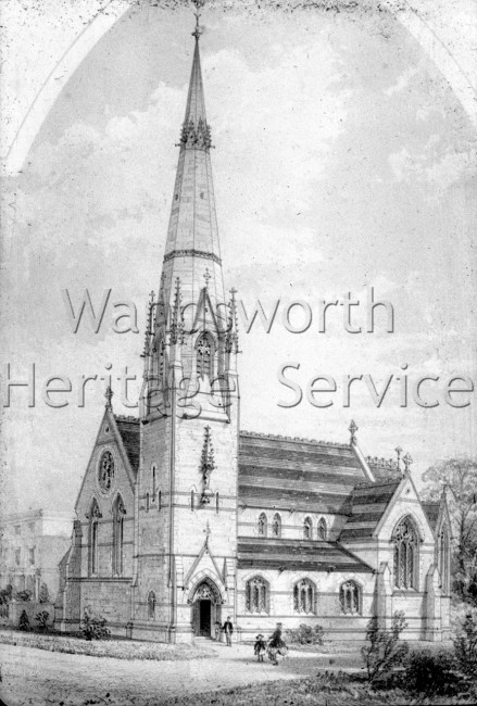 St  Paul’s proposed church, St  John’s Hill, New Wandsworth- c1868